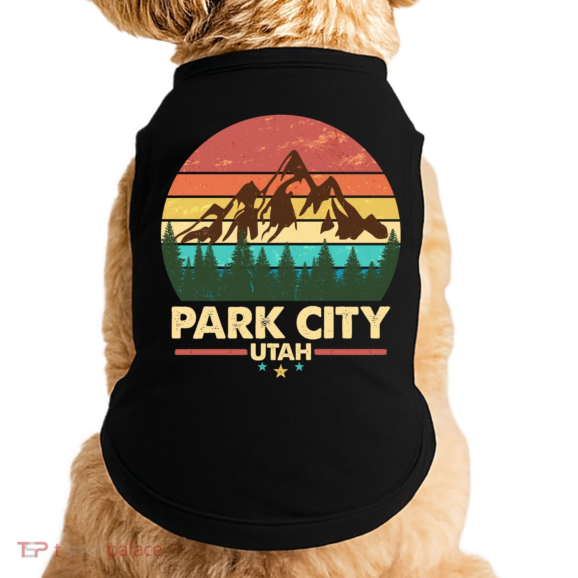 Retro Park City Utah Mountain Doggie Tank