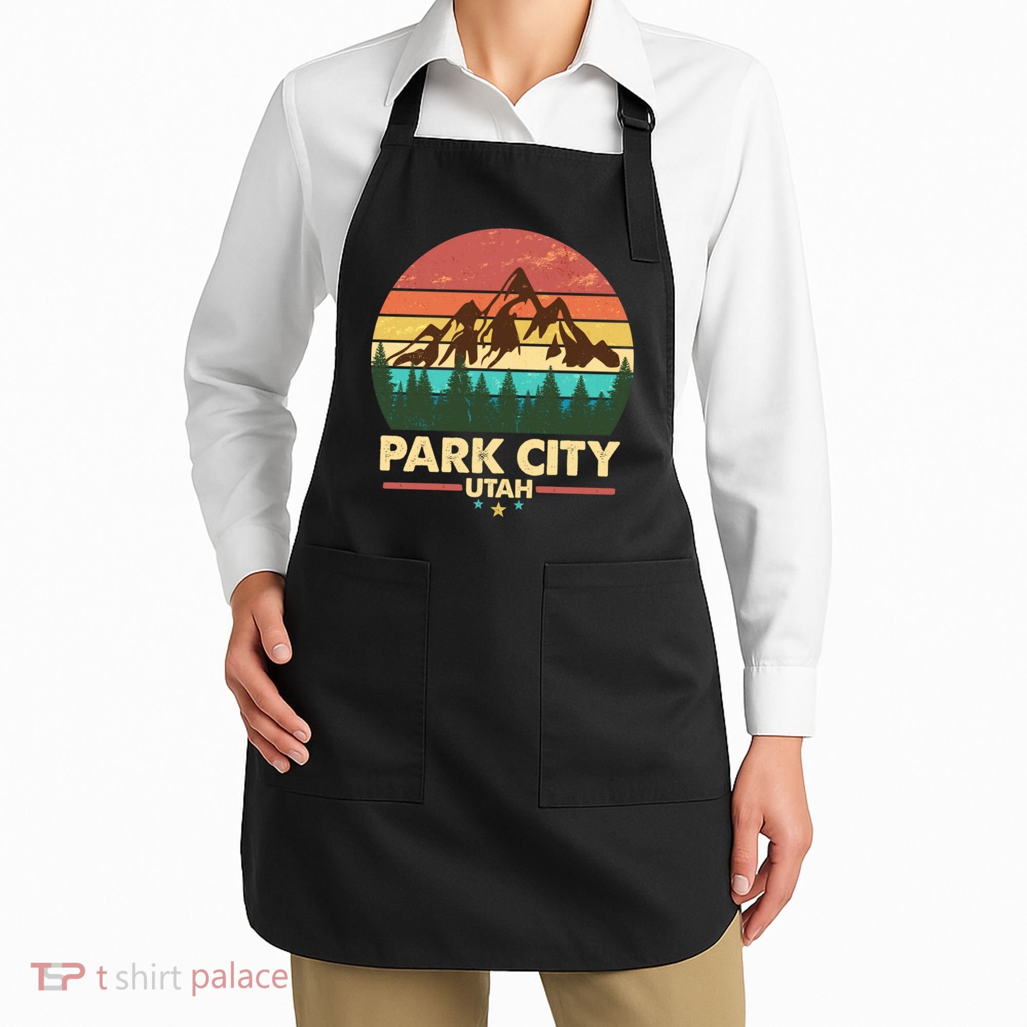 Retro Park City Utah Mountain Apron