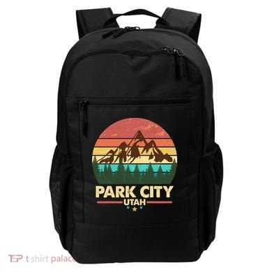 Retro Park City Utah Mountain Backpack