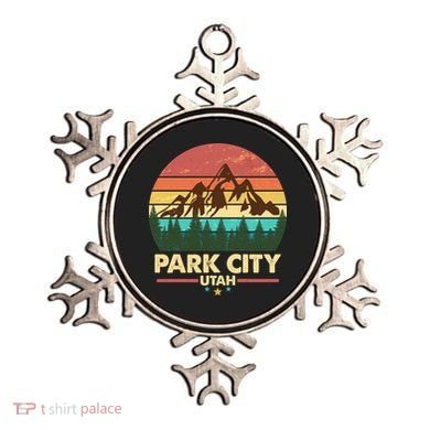 Retro Park City Utah Mountain Ornament