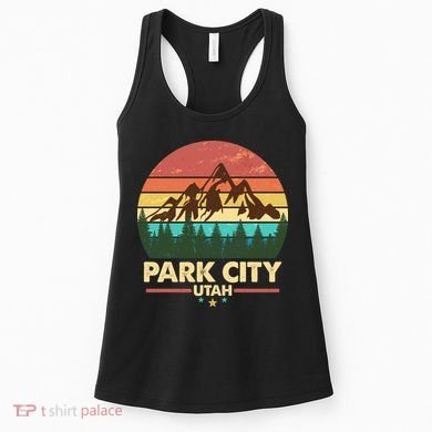 Retro Park City Utah Mountain Women's Tank Top