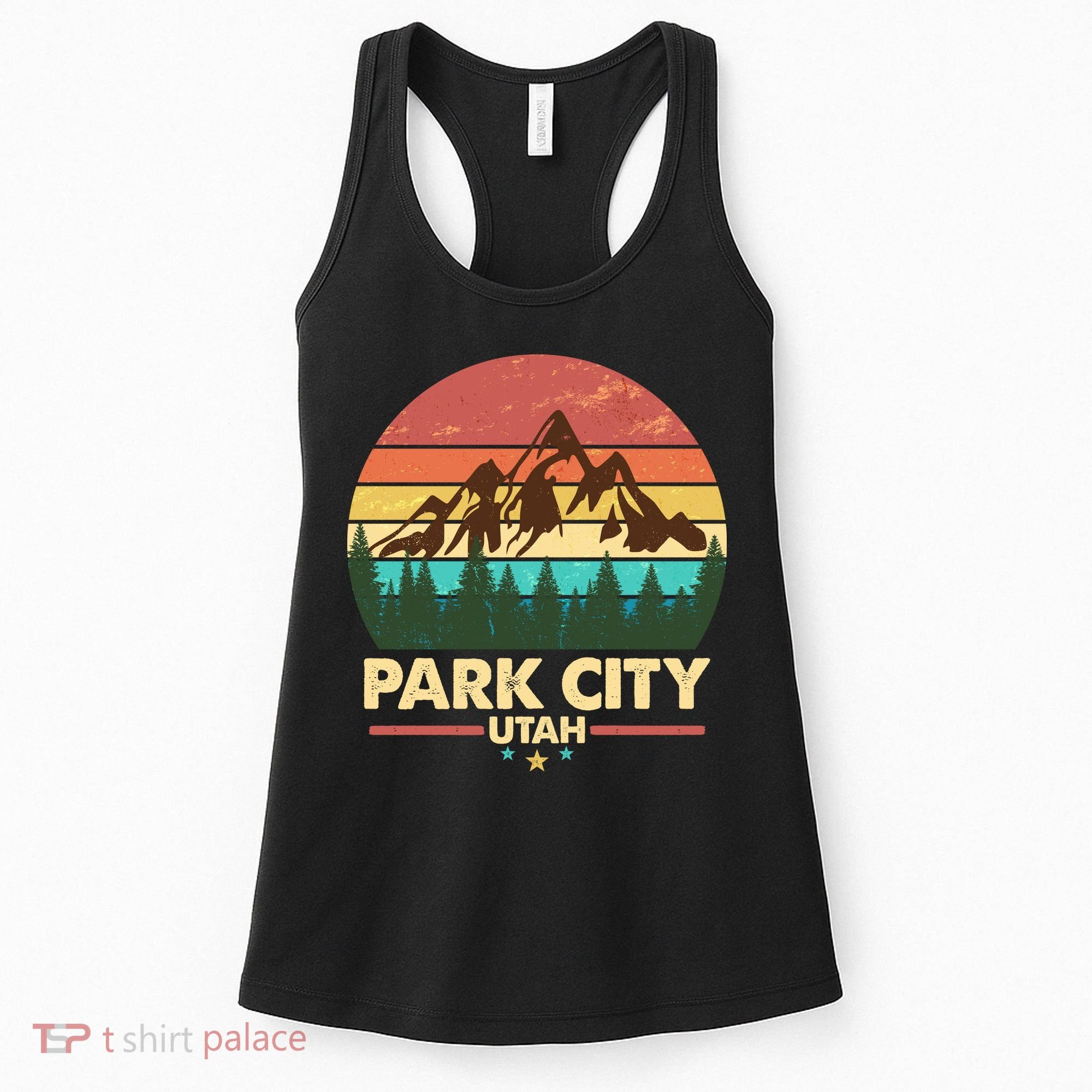 Retro Park City Utah Mountain Women's Tank Top