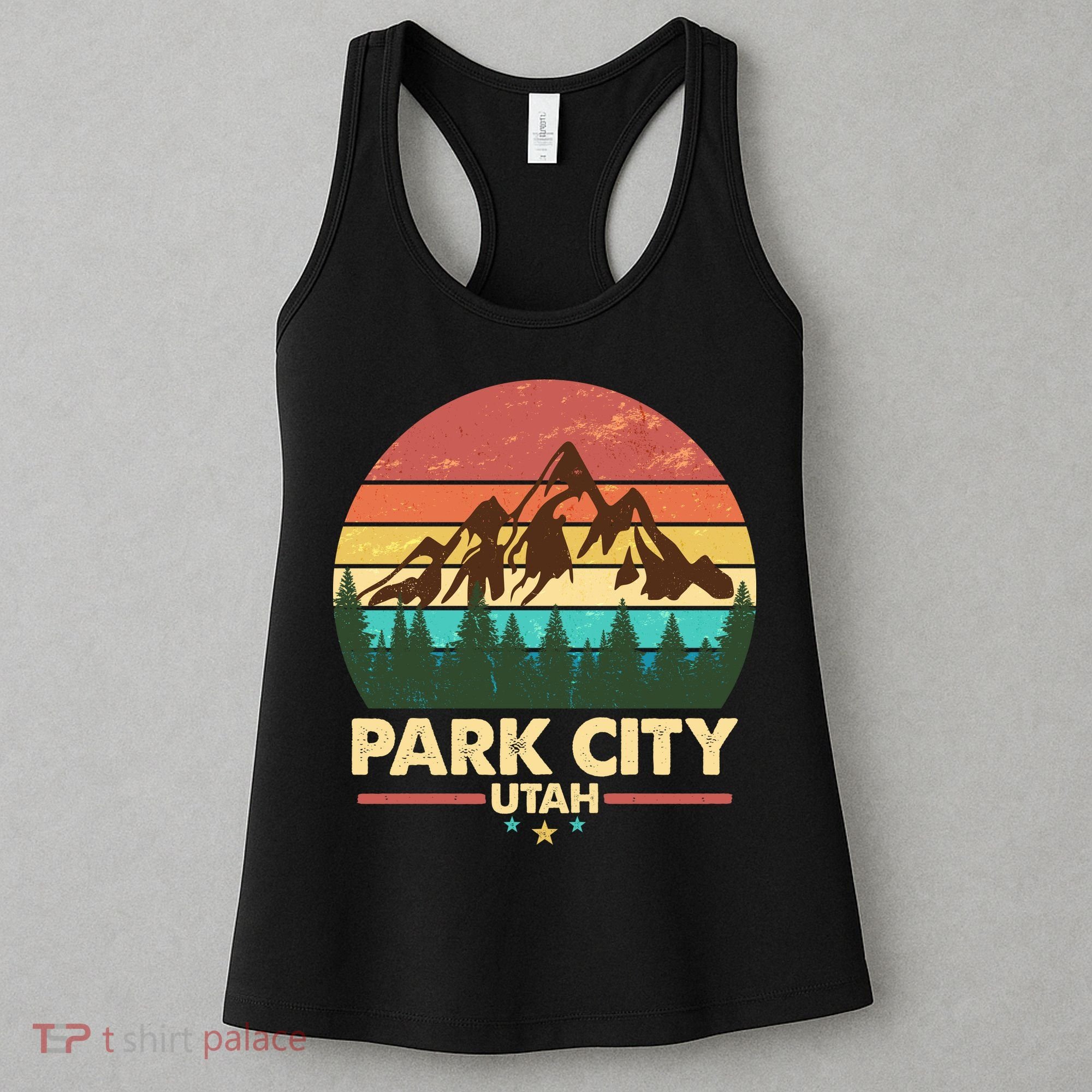 Retro Park City Utah Mountain Women's Tank Top