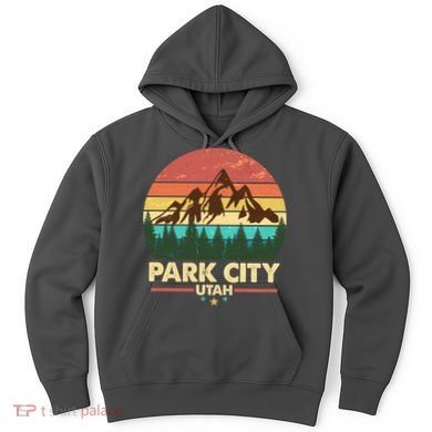 Retro Park City Utah Mountain Hoodie