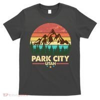 Retro Park City Utah Mountain T-Shirt thumb 0