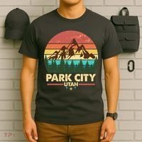 Retro Park City Utah Mountain T-Shirt thumb 6