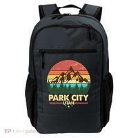 Retro Park City Utah Mountain Backpack thumb 0