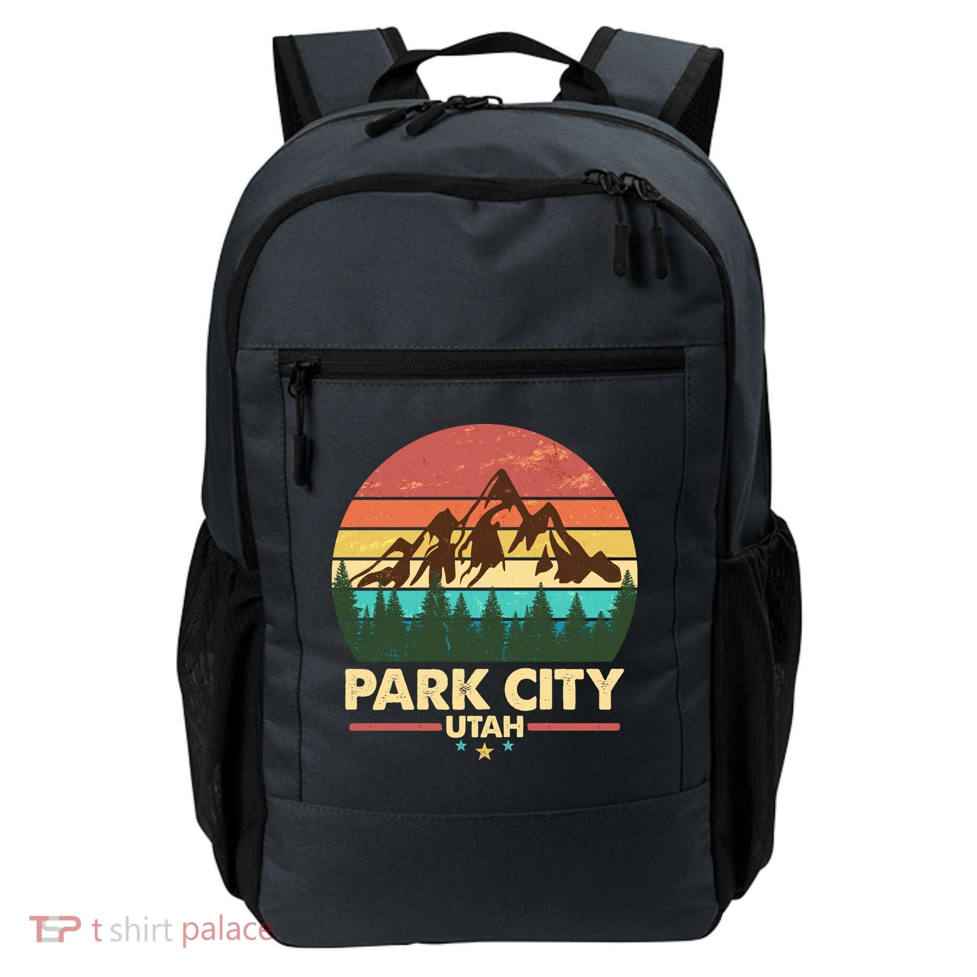Retro Park City Utah Mountain Backpack