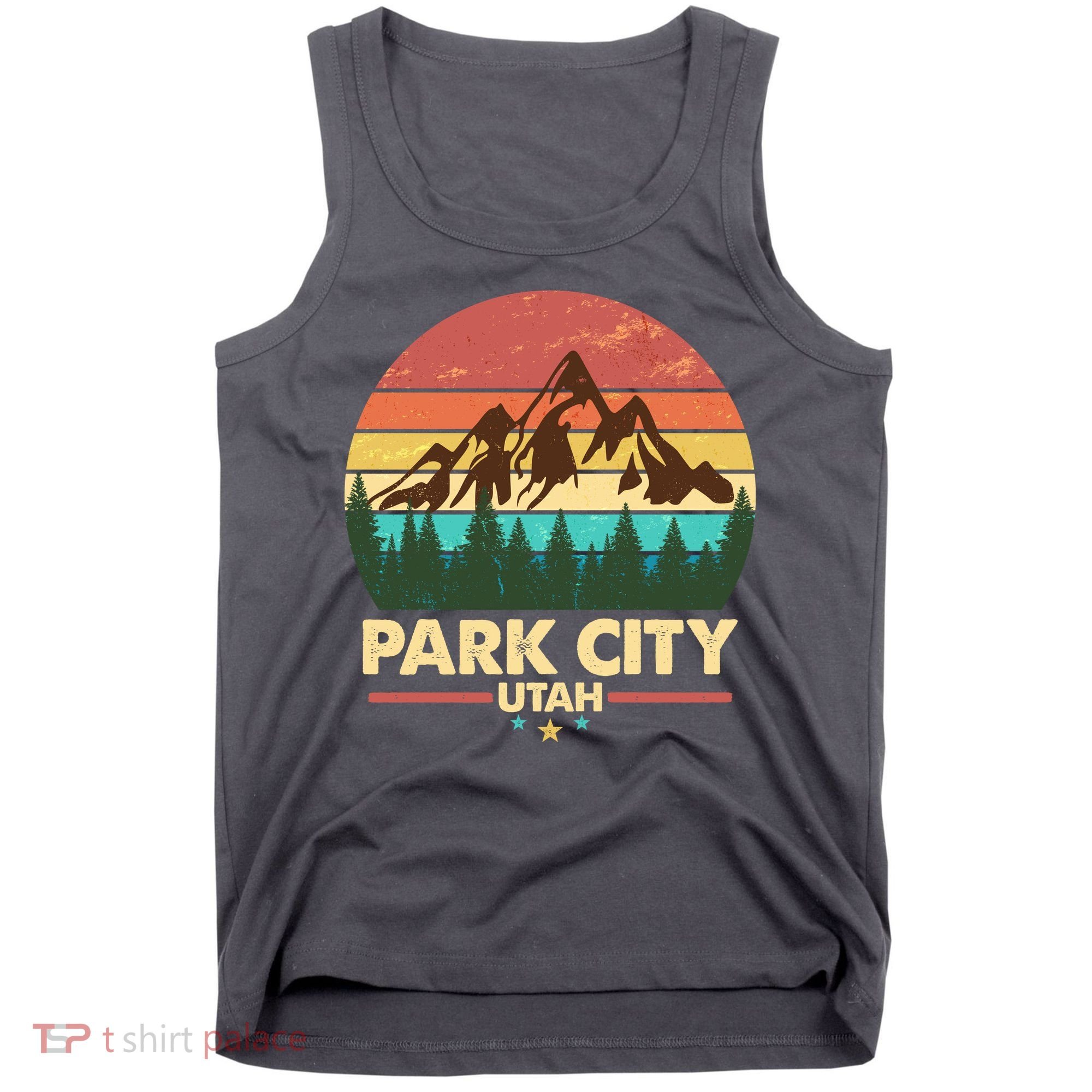 Retro Park City Utah Mountain Tank Top