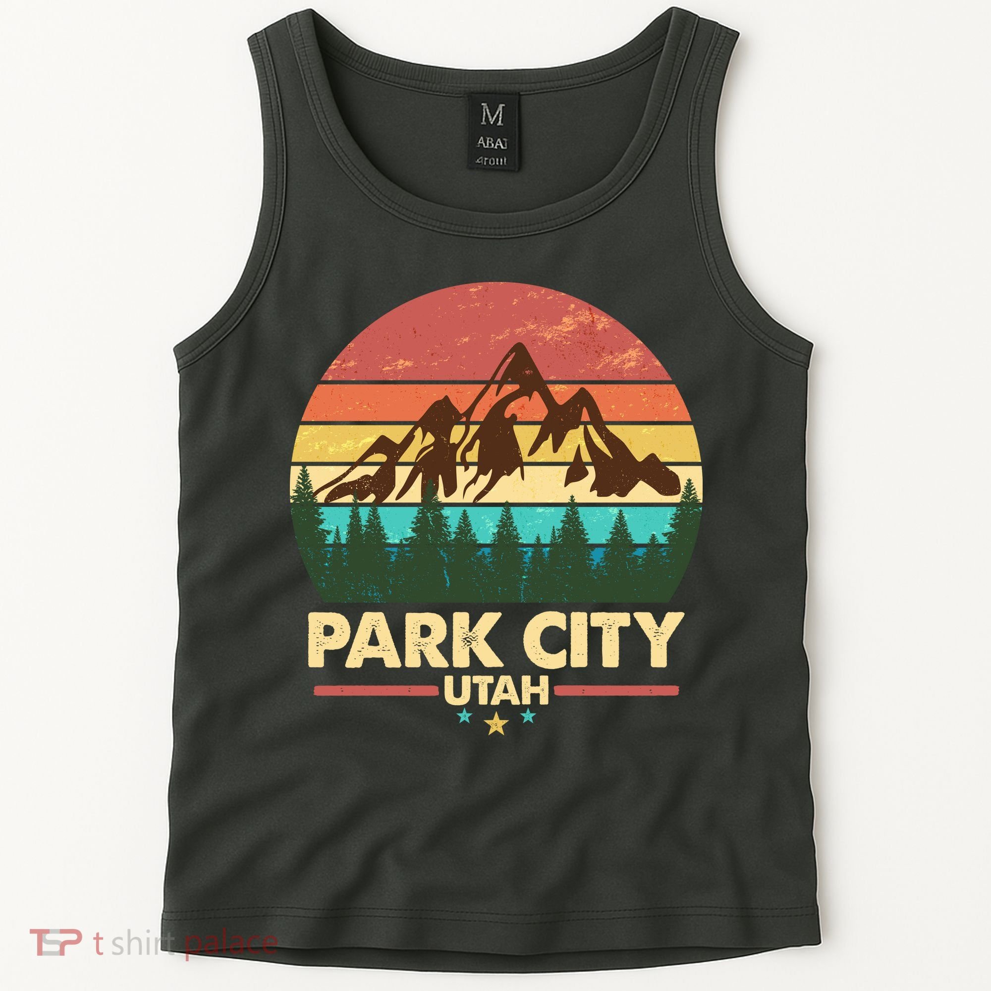 Retro Park City Utah Mountain Tank Top