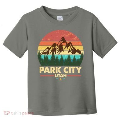 Retro Park City Utah Mountain Toddler T-Shirt