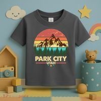 Retro Park City Utah Mountain Toddler T-Shirt thumb 3