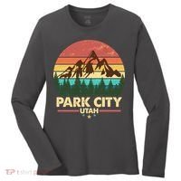 Retro Park City Utah Mountain Women's Long Sleeve Shirt thumb 0
