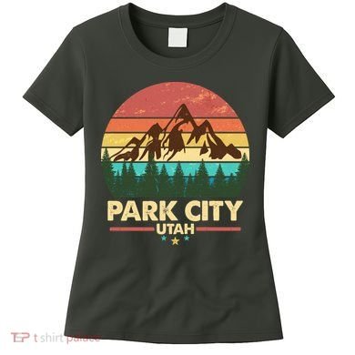 Retro Park City Utah Mountain Women's T-Shirt
