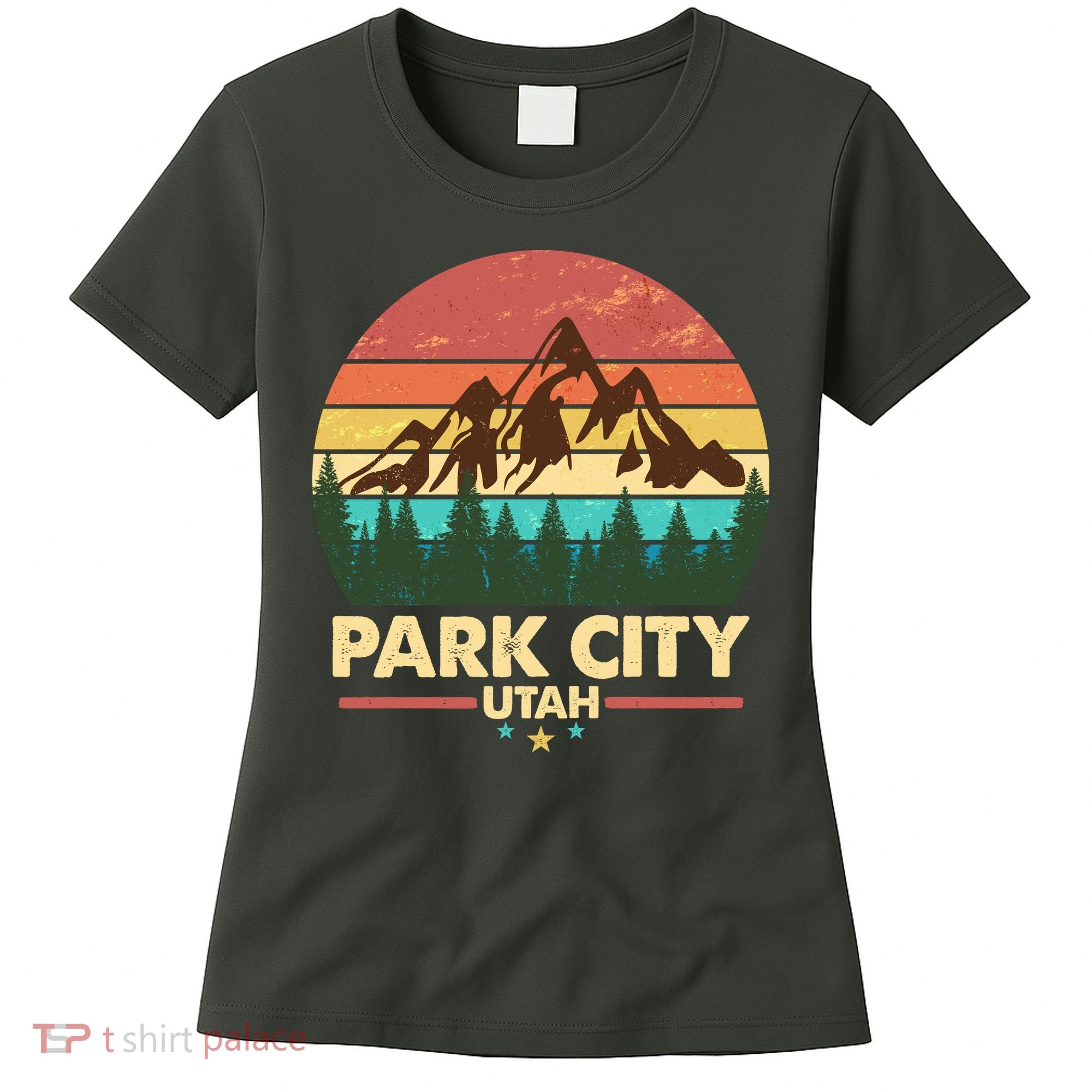 Retro Park City Utah Mountain Women's T-Shirt