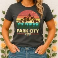 Retro Park City Utah Mountain Women's T-Shirt thumb 2