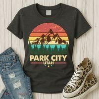 Retro Park City Utah Mountain Women's T-Shirt thumb 3