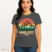 Retro Park City Utah Mountain Women's T-Shirt thumb 4