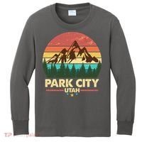 Retro Park City Utah Mountain Kids Long Sleeve Shirt thumb 0