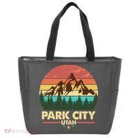 Retro Park City Utah Mountain Tote Bag thumb 0