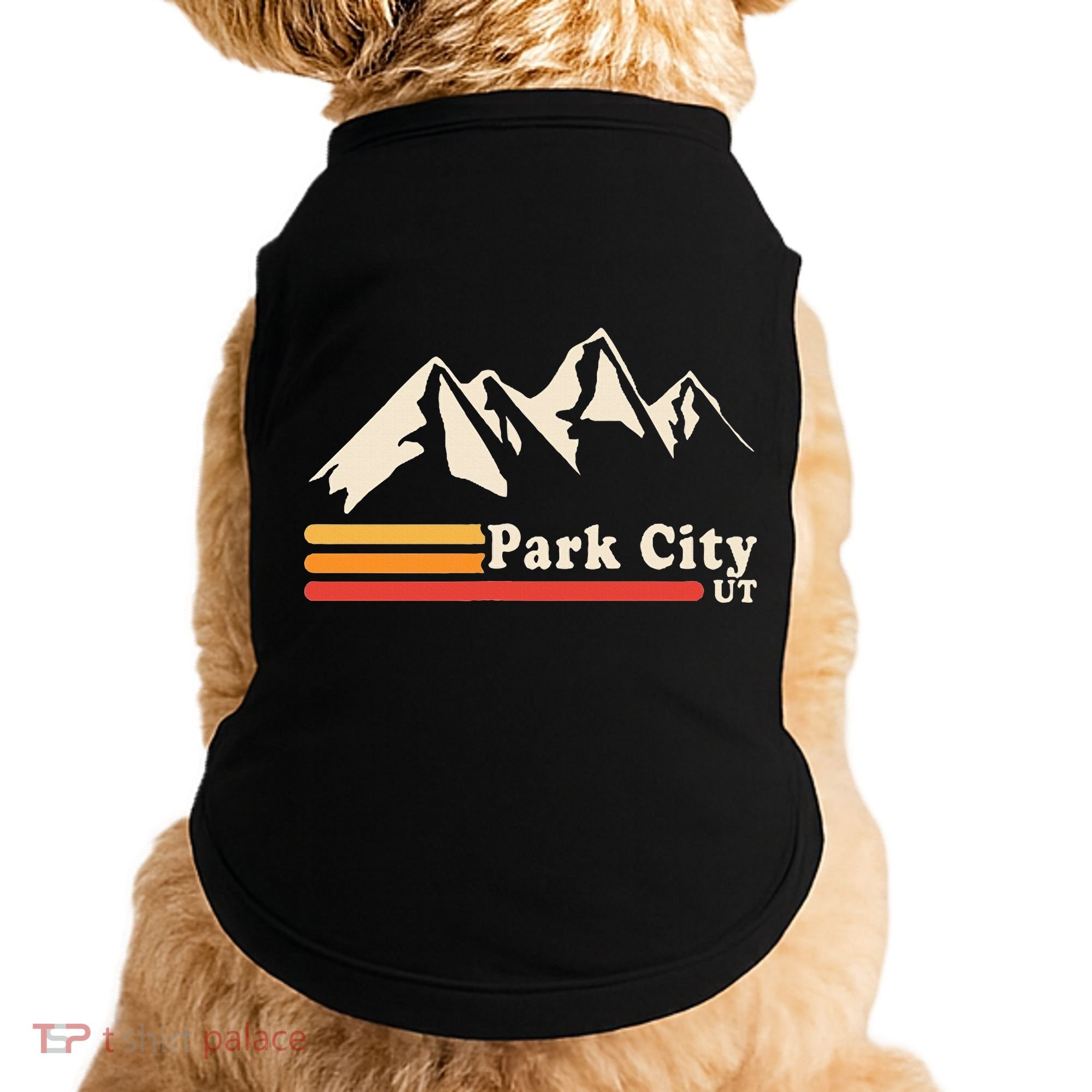 Retro Park City Utah Mountains Ski Doggie Tank