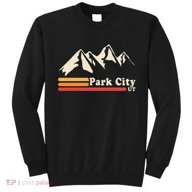 Retro Park City Utah Mountains Ski Sweatshirt