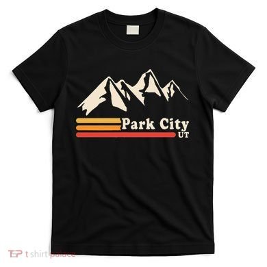 Retro Park City Utah Mountains Ski T-Shirt