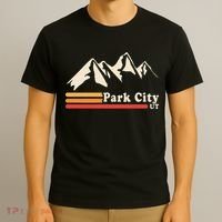Retro Park City Utah Mountains Ski T-Shirt thumb 3