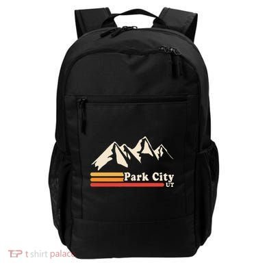 Retro Park City Utah Mountains Ski Backpack