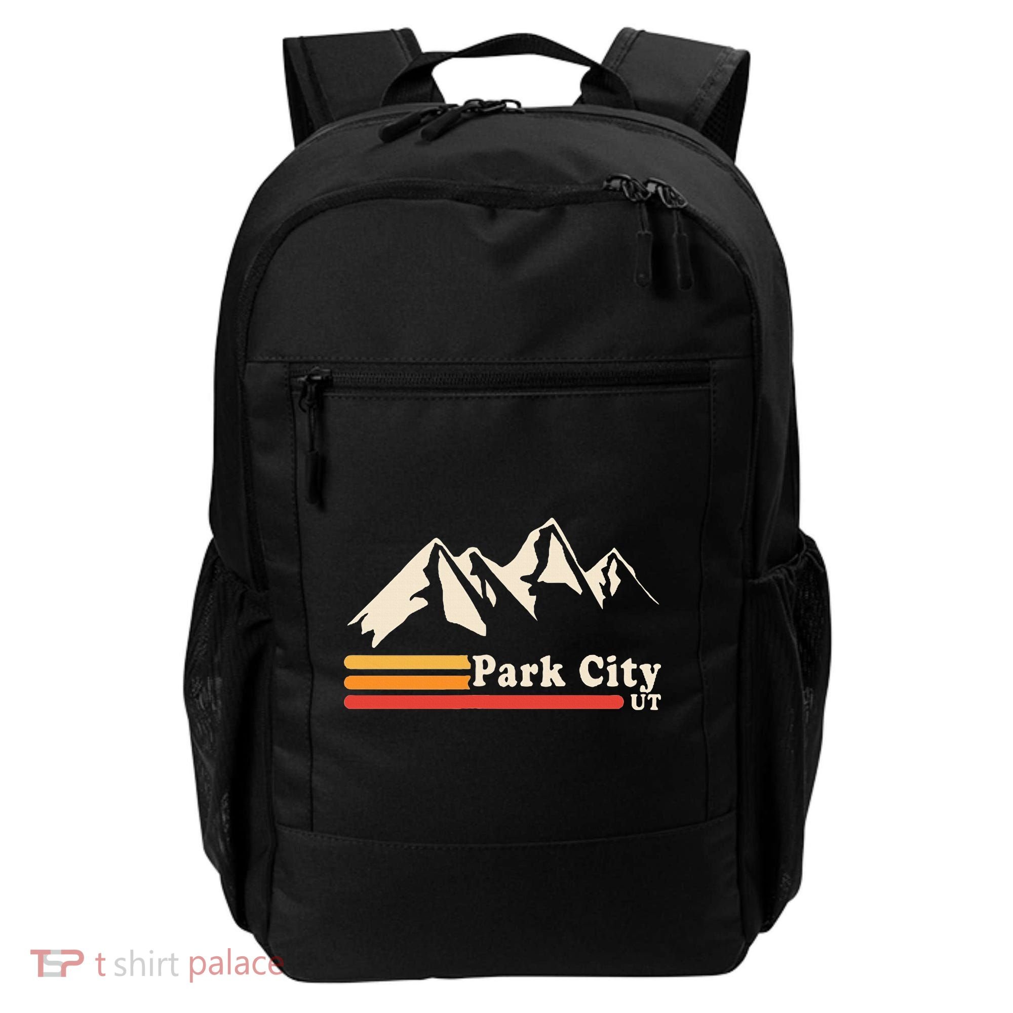 Retro Park City Utah Mountains Ski Backpack