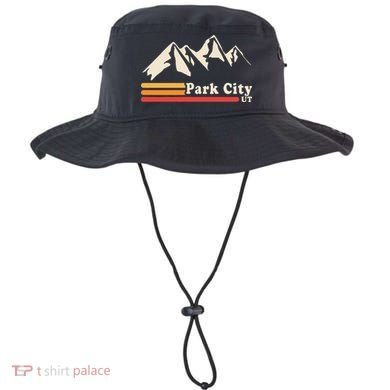 Retro Park City Utah Mountains Ski Bucket Hat