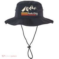 Retro Park City Utah Mountains Ski Bucket Hat thumb 0