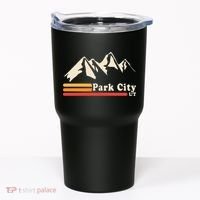 Retro Park City Utah Mountains Ski Tumbler thumb 0