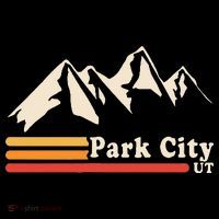 Retro Park City Utah Mountains Ski Mousepad thumb 1