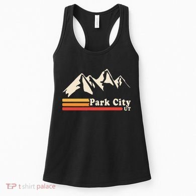 Retro Park City Utah Mountains Ski Women's Tank Top