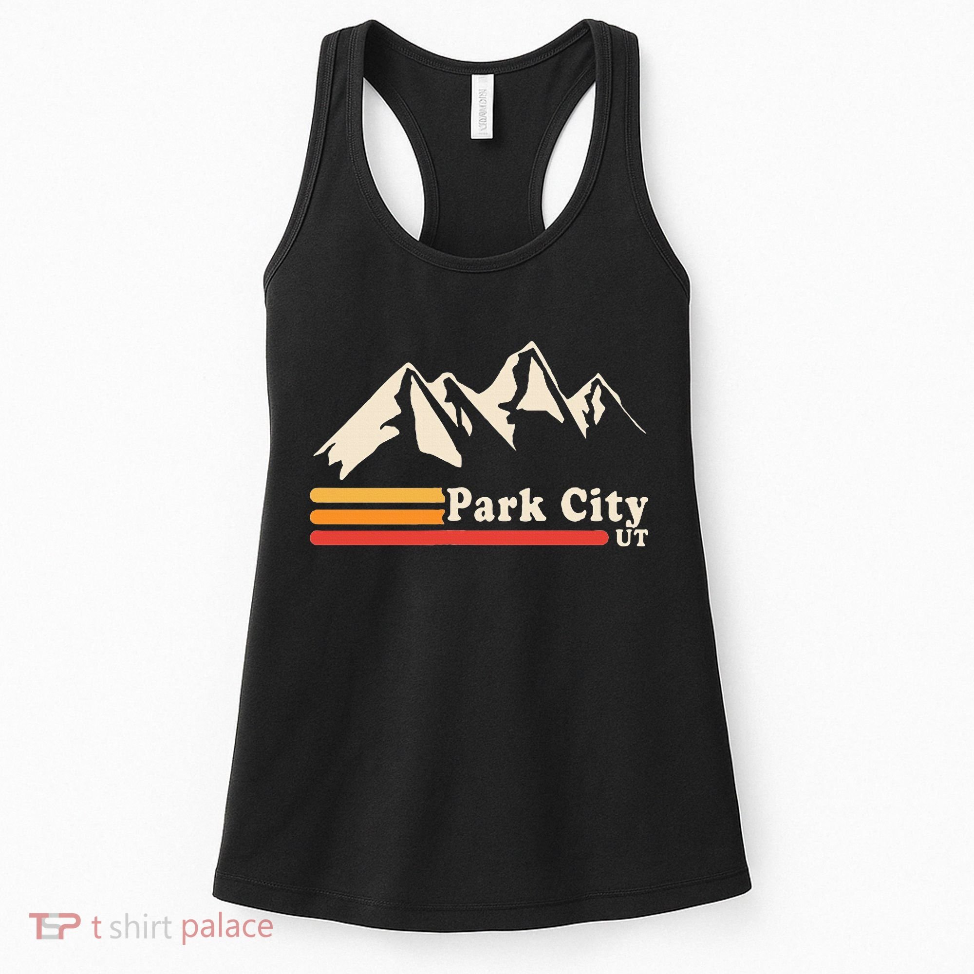 Retro Park City Utah Mountains Ski Women's Tank Top