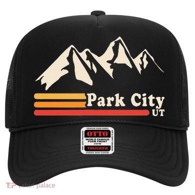 Retro Park City Utah Mountains Ski Hat