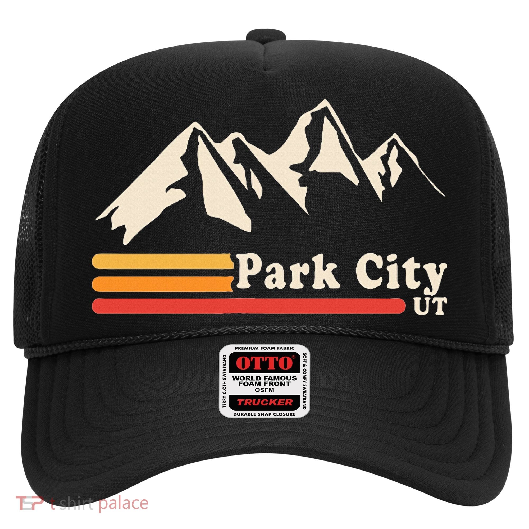Retro Park City Utah Mountains Ski Hat