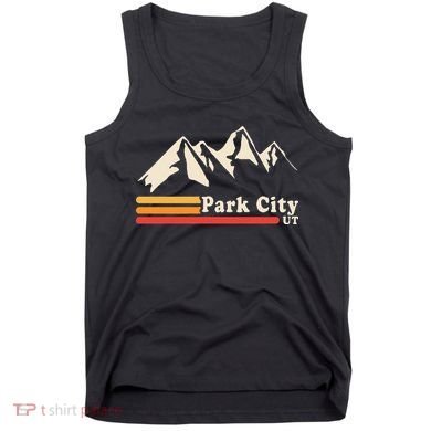 Retro Park City Utah Mountains Ski Tank Top