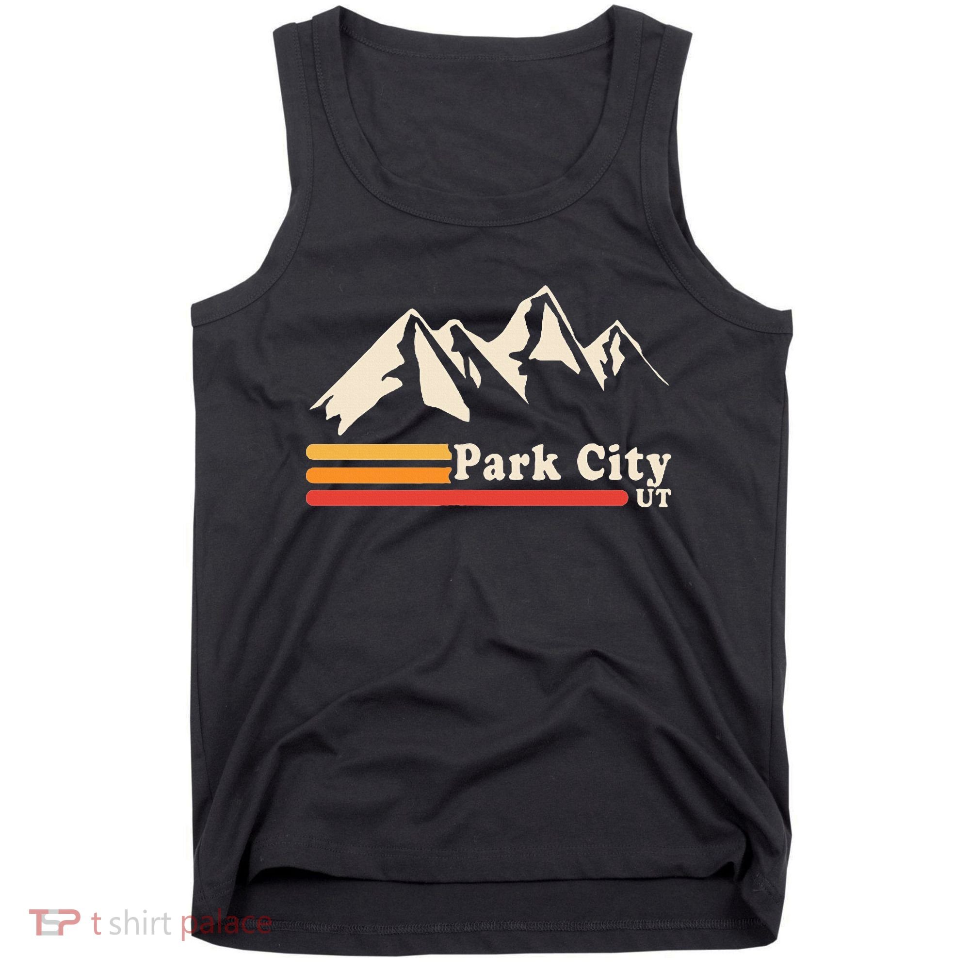 Retro Park City Utah Mountains Ski Tank Top