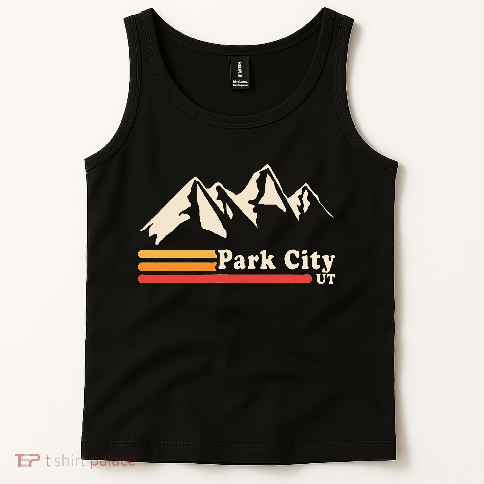Retro Park City Utah Mountains Ski Tank Top