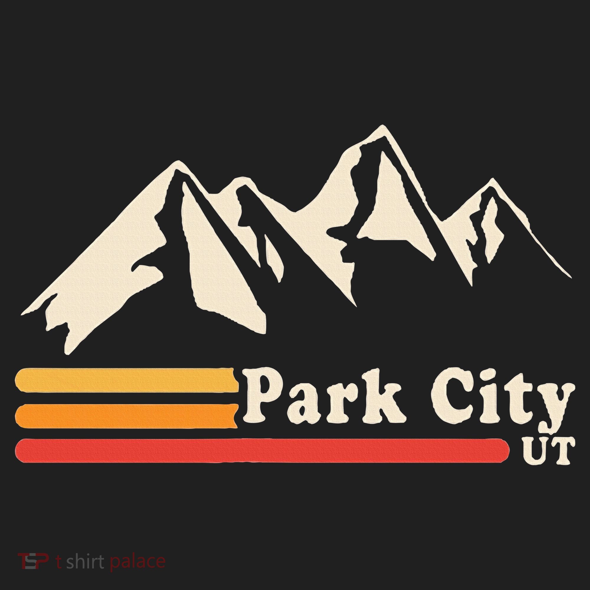 Retro Park City Utah Mountains Ski Golf Towel