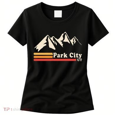 Retro Park City Utah Mountains Ski Women's T-Shirt