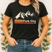 Retro Park City Utah Mountains Ski Women's T-Shirt thumb 2