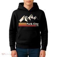 Retro Park City Utah Mountains Ski Kids Hoodie thumb 4