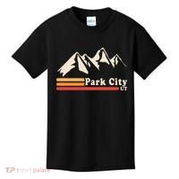 Retro Park City Utah Mountains Ski Kids T-Shirt thumb 0