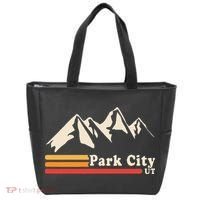 Retro Park City Utah Mountains Ski Tote Bag thumb 0