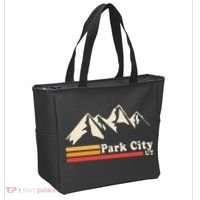 Retro Park City Utah Mountains Ski Tote Bag thumb 2