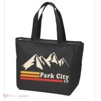 Retro Park City Utah Mountains Ski Tote Bag thumb 3