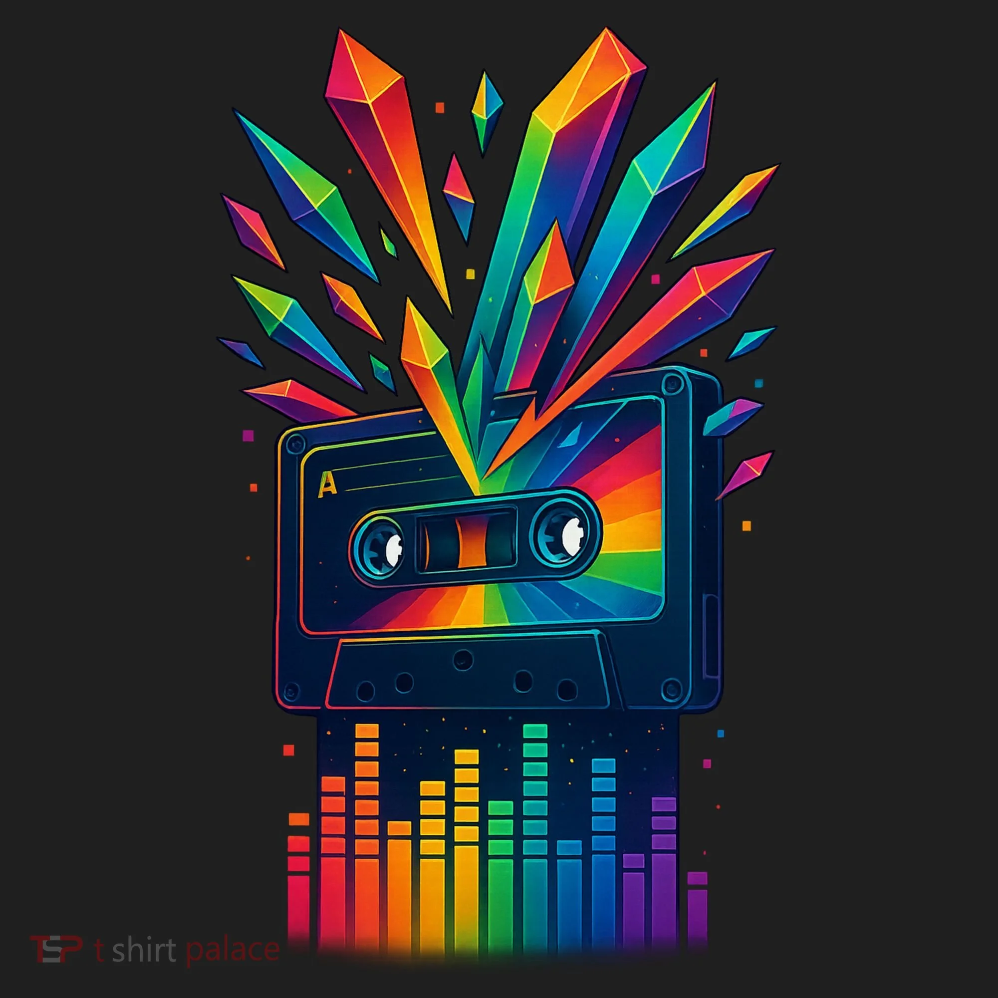 Rainbow Prism Cassette  Women's Sweatshirt